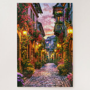 Puzzle Ciudad mágica al atardecer