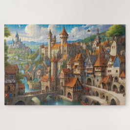 Puzzle Ciudad medieval de Fantasy