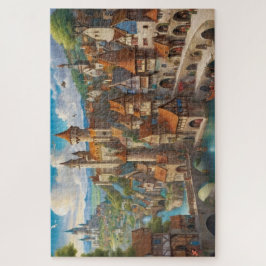 Puzzle Ciudad medieval de Fantasy