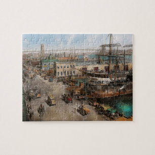 Puzzle Ciudad - NY - puerto del sur de la calle - 1901