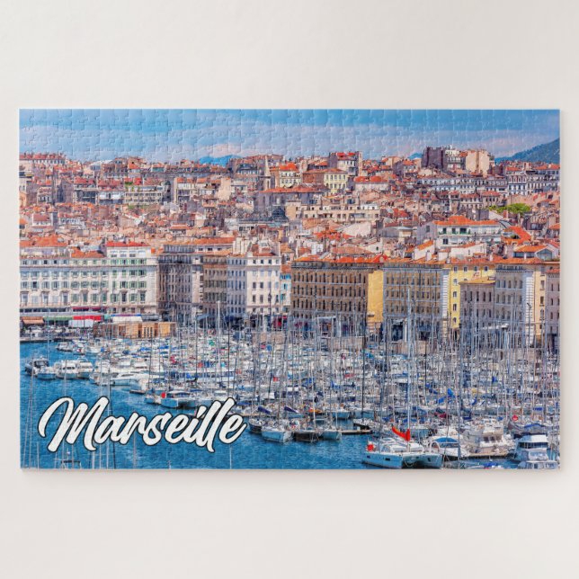 Puzzle Ciudad portuaria de Marsella, Francia (Horizontal)