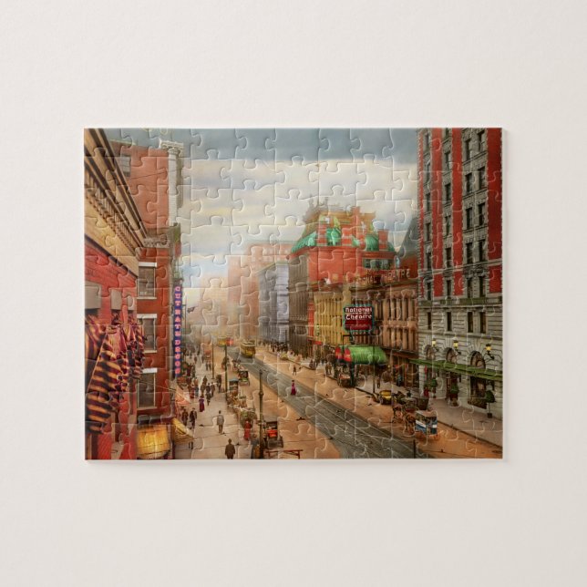 Puzzle Ciudad - Rochester NY - Teatro Nacional 1908 (Horizontal)