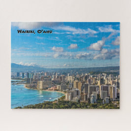 Puzzle Ciudad Waikiki y playa de Diamond Head