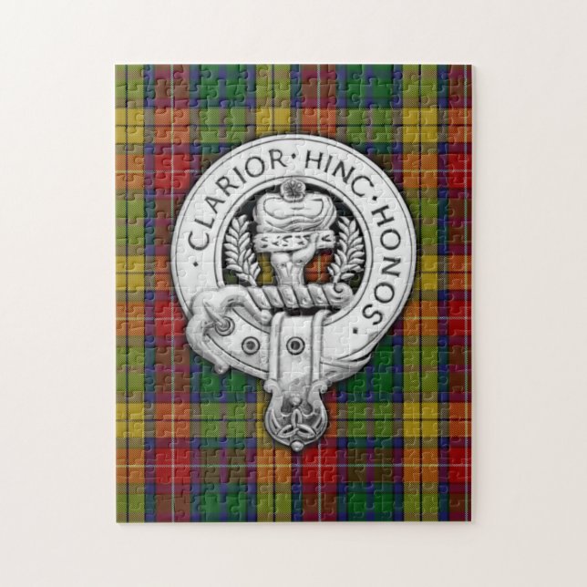 Puzzle Clan Buchanan Escudo y Tartán (Vertical)