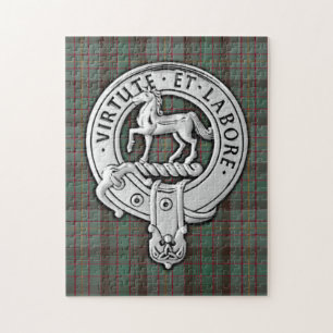 Puzzle Clan Cochrane Escudo y Hunting Tartán