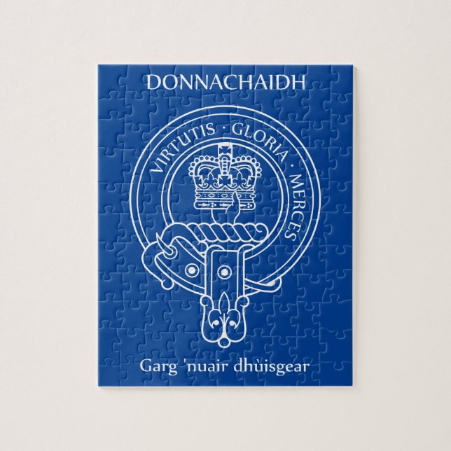 Puzzle Clan Donnachaidh (Robertson) Escudo y grito de gue (Vertical)