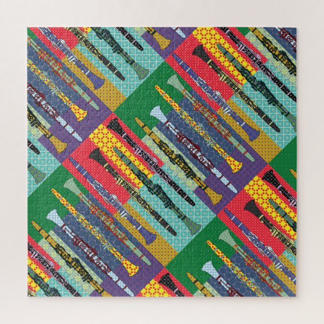 Puzzle Clarinets con motivos (Vertical)