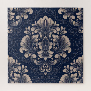 Puzzle Clásica Damask Seamless Textura Victoriana