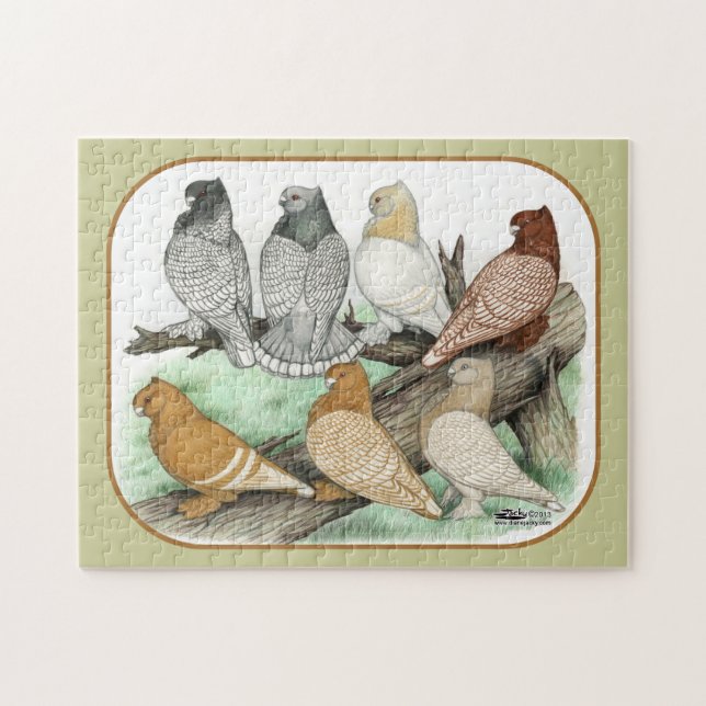 Puzzle Clásico Frill Pigeons Blondinettes (Horizontal)