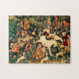 Puzzle Clásico medieval de Tapestries de Unicornio defien