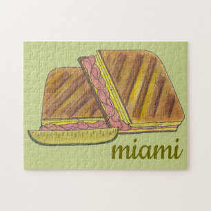 Puzzle Clásico Miami Sandwich Cubano Ham Cerdo Queso Suiz