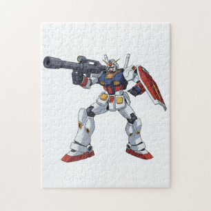 Puzzle Clásico Retro RX-78-2 Gundam Mecha Anime Ilustraci