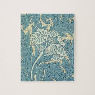 Puzzle Clásico Tulipán Azul Floral de William Morris
