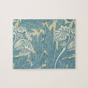 Puzzle Clásico Tulipán Azul Floral de William Morris