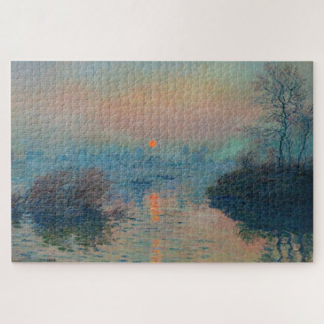 Puzzle Claude Monet - Atardecer en el Sena en Lavacourt (Horizontal)