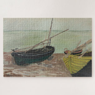 Puzzle Claude Monet Barcos en la playa de Étretat