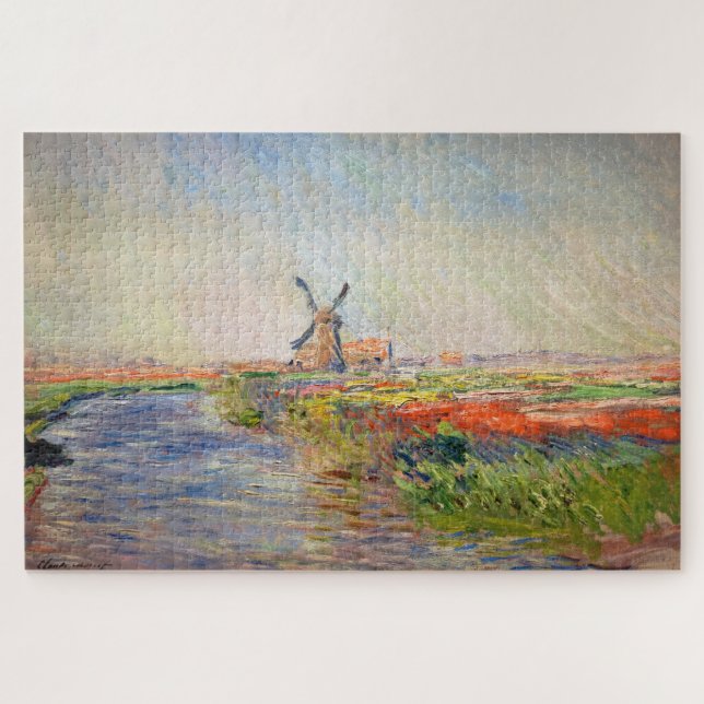 Puzzle Claude Monet - Campo de tulipanes en Holanda (Horizontal)