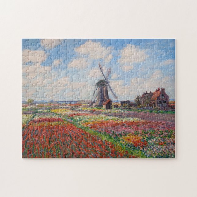 Puzzle Claude Monet - Campo de tulipanes en Holanda (Horizontal)