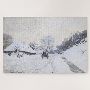 Puzzle Claude Monet - Caricatura en el camino de nieve en
