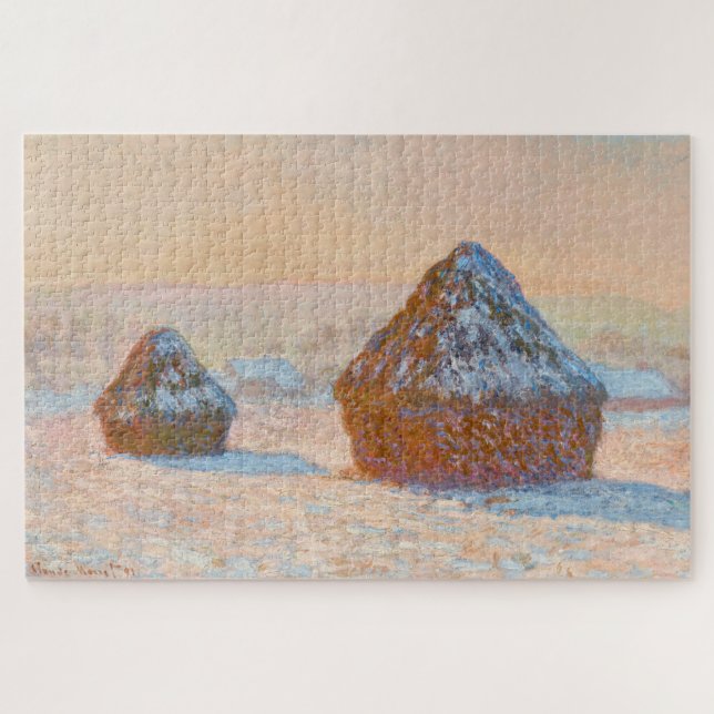 Puzzle Claude Monet - Causas de nieve, efecto Nieve, maña (Horizontal)