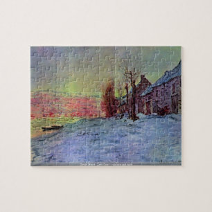 Puzzle Claude Monet - corte de la lava - sol y nieve