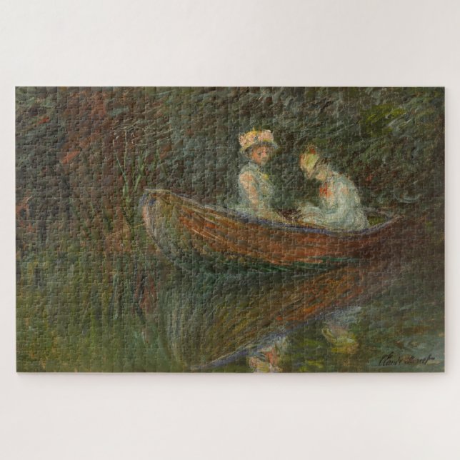 Puzzle Claude Monet – Dos mujeres en un bote 1887 (Horizontal)