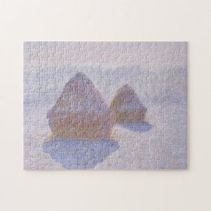 Puzzle Claude Monet Efecto Haystacks de Nieve y Sol