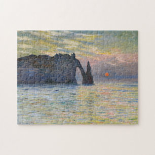 Puzzle Claude Monet - El Acantilado, Etretat, Puesta de s