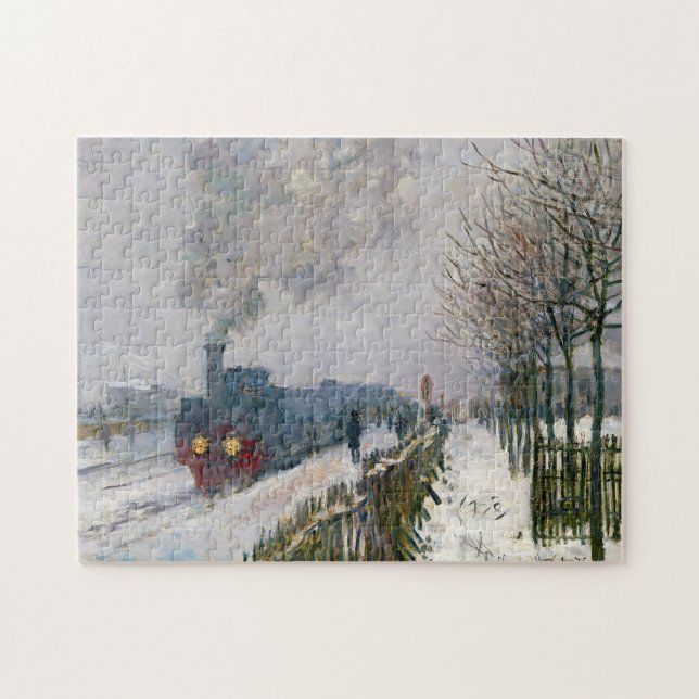 Puzzle Claude Monet - El tren en la nieve / La locomotora (Horizontal)