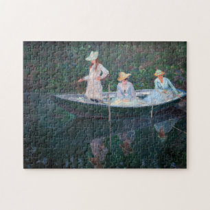 Puzzle Claude Monet - En el barco Norvegienne en Giverny