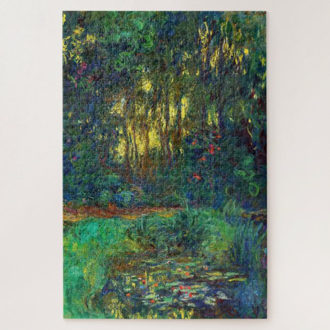 Puzzle Claude Monet - Esquina de un estanque con naves ac (Vertical)