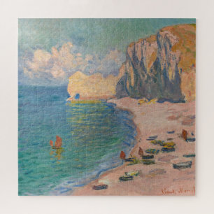 Puzzle Claude Monet - Etretat: Playa y Falaise d'Amont