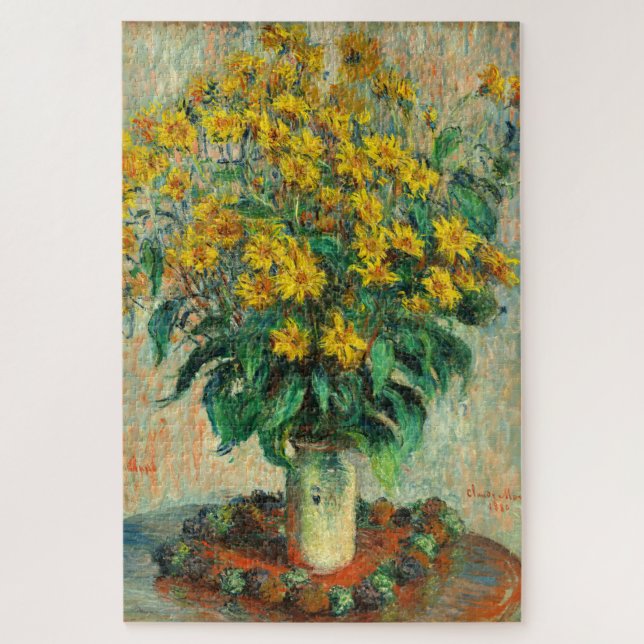 Puzzle Claude Monet - Flores de alcachofa de Jerusalén (Vertical)
