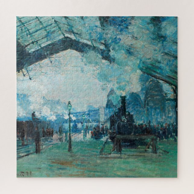 Puzzle Claude Monet French Train RailRailroad Travel Art (Vertical)