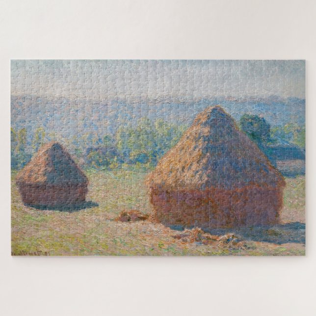 Puzzle Claude Monet - Haystacks, fin de verano (Horizontal)