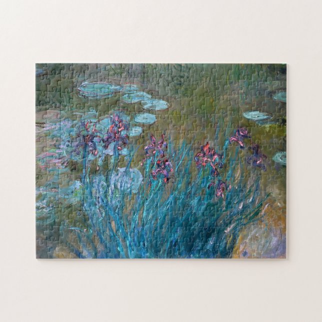 Puzzle Claude Monet: Iris y lirios de agua (Horizontal)
