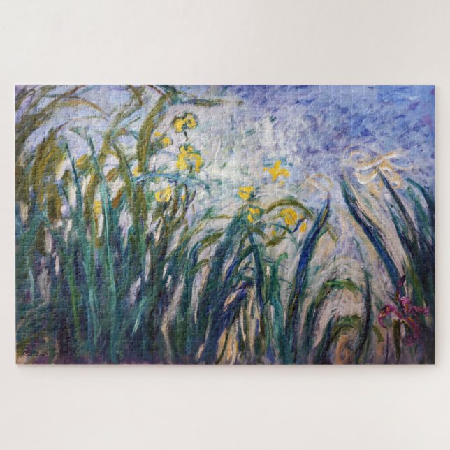 Puzzle Claude Monet - Irlandeses amarillos y morados (Horizontal)
