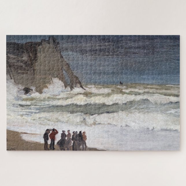Puzzle Claude Monet - Mar duro en Etretat (Horizontal)