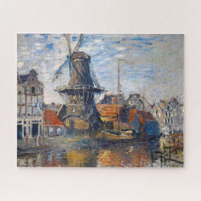Puzzle Claude Monet - Molino de viento, Amsterdam (Horizontal)