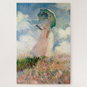 Puzzle Claude Monet – Mujer con un parasol, mirando a la