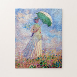 Puzzle Claude Monet - Mujer con un parasol mirando a la d