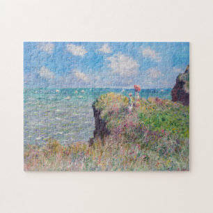 Puzzle Claude Monet - Paseo por el acantilado en Pourvill