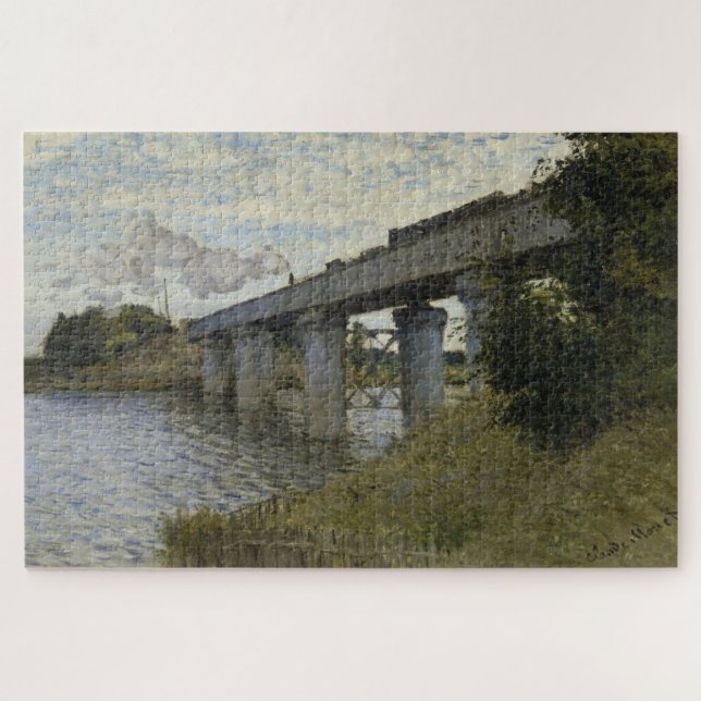 Puzzle Claude Monet – Puente del ferrocarril en Argenteui (Horizontal)