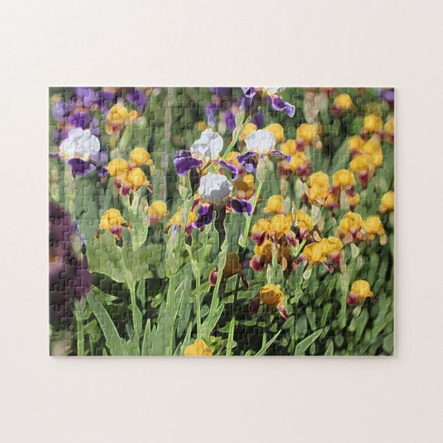 Puzzle Claude Monet Tipo Elegante Jardín Iris (Horizontal)