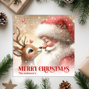 Puzzle Claus Santa Festivo Regalo Personalizado para Niño