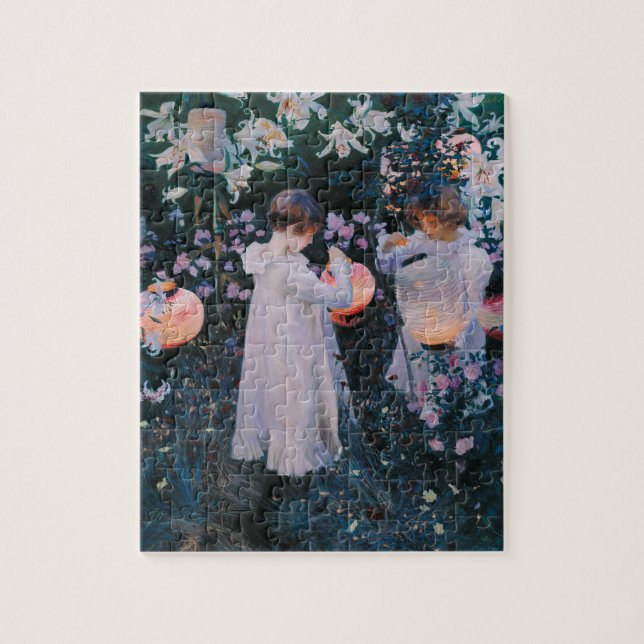 Puzzle Clavel Lirio Lirio Rosa de John Singer Sargent (Vertical)