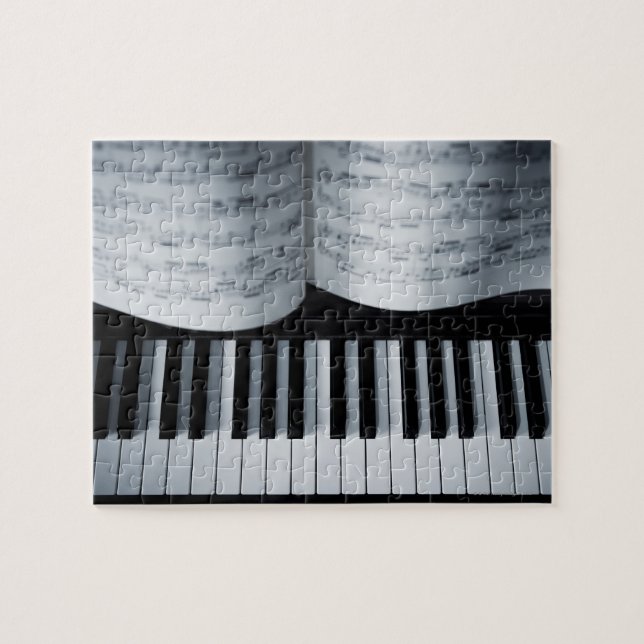 Puzzle Claves de piano y libro de música (Horizontal)
