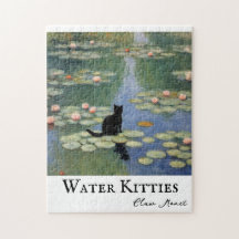 Claw Monet Water Lilies Cat Pond