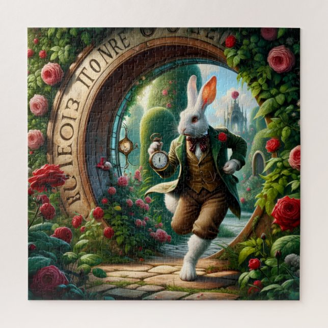 Puzzle Clockwork Rabbit Through the Rose Gate (Vertical)