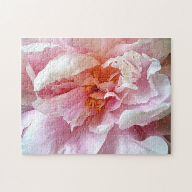 Puzzle Closeup of Pale Pink Peonies (Horizontal)